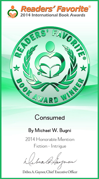 Consumed-Readers Favorite Award Certificate